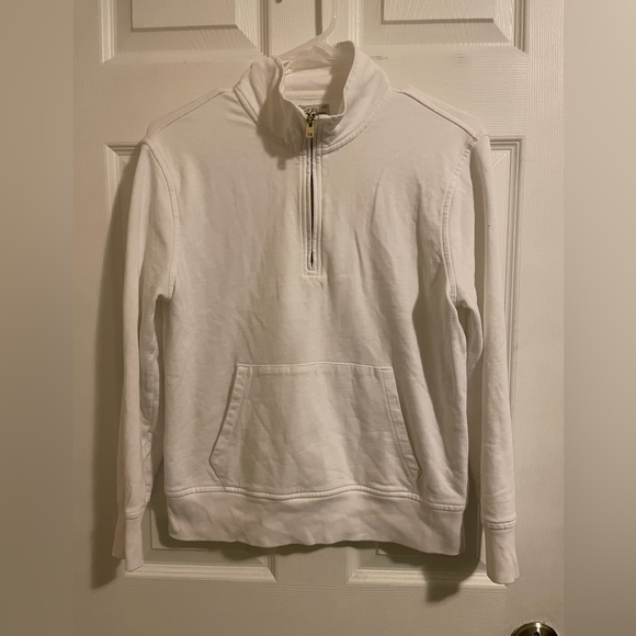 J crew Vintage white zip up sweater - Picture 1 of 3